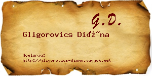 Gligorovics Diána névjegykártya